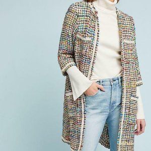NWT Anthropologie ett:twa Berwyn Tweed Rainbow Jacket Coat